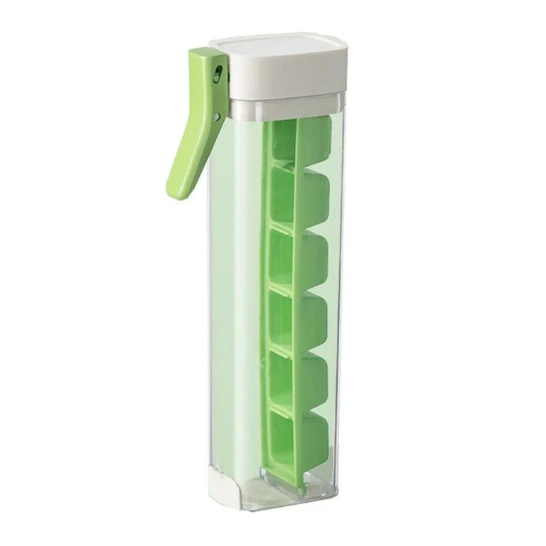 Ice Cube Mold and Trays Food-grade Ice Tray with Lid One Handed Deicing Pressing Ice Lattice Mold Spillproof Ice Cube Tray Maker